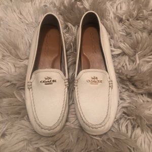 Coach white loafer size 6